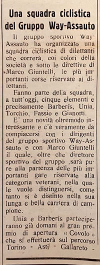Articolo de Il Cittadino del 1947